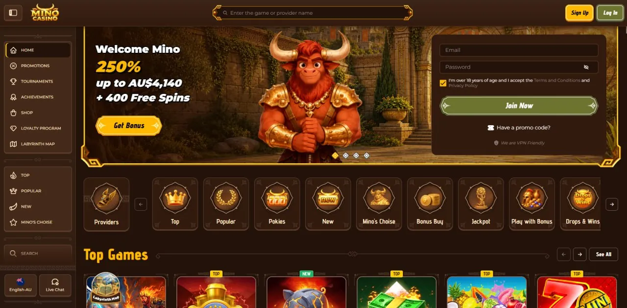 Mino Casino velkomstbonus